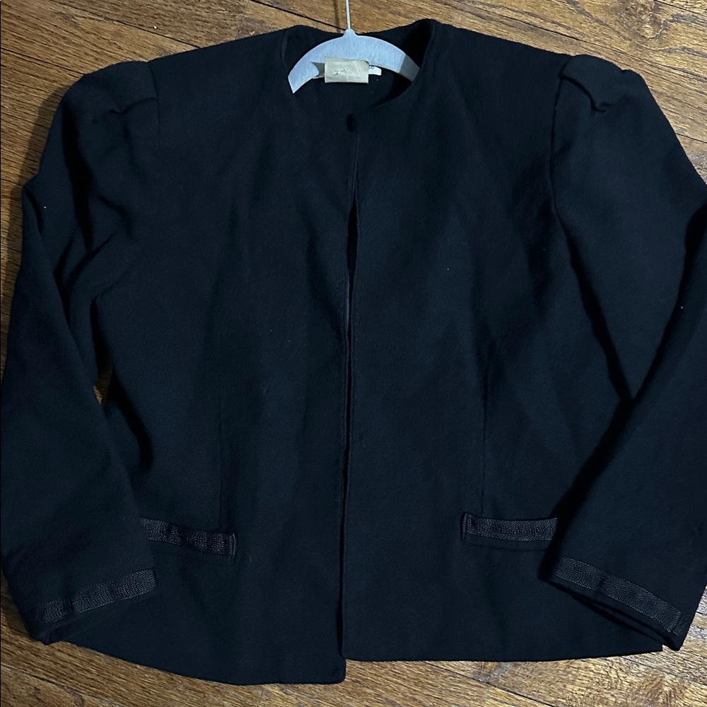 Vintage Walker Lane Wool Collarless Blazer Jacket